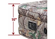 Airbedz Qn realtree camo fabric ult 16in w/built-in recharge btry air pump, prem fabric outdoor camp air mat