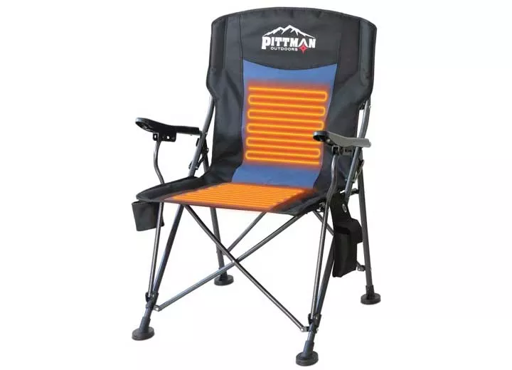 Pittman outdoors portable heated camping chair