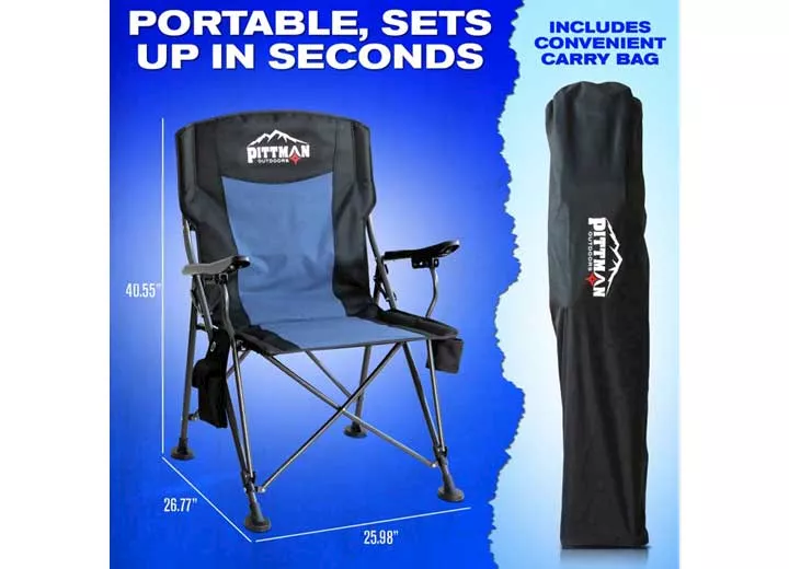 Pittman outdoors portable heated camping chair