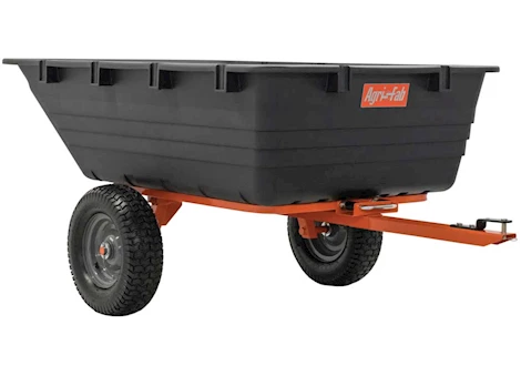 Agri-Fab Inc UTILITY POLY CART, 18IN, 16IN X 6.5IN PNEUMATIC TIRES, HOLDS 18CU FT, ORANGE/BLA