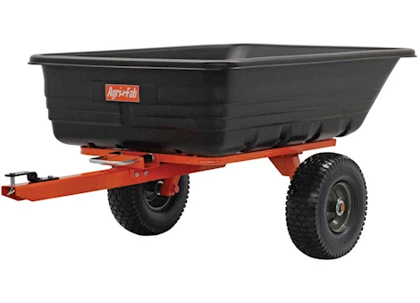 Agri-Fab Inc UTILITY POLY CART, 12IN, 15IN X 6IN PNEUMATIC TIRES, HOLDS 12CU FT, ORANGE/BLACK