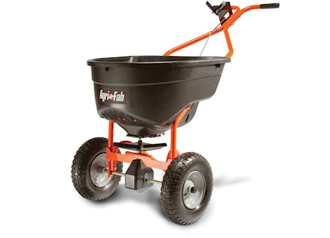Agri-Fab Inc PUSH SPREADER, 130 LB, 10IN WHEELS, ORANGE/BLACK