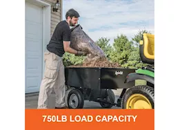 Agri-Fab Inc Utility cart, 12in, 750lbs capacity, steel, black