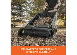 Agri-Fab Inc Push lawn sweeper, 26in, plastic wheels, black