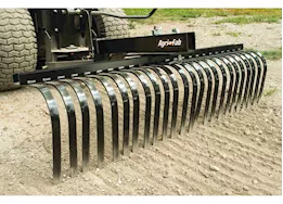 Agri-Fab Inc Sleeve hitch rock rake, 1/4in tangs, 48in working width, black