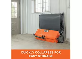 Agri-Fab Inc Lawn sweeper, 44in, 25cu ft hopper capacity, orange/black