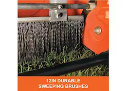 Agri-Fab Inc Lawn sweeper, 44in, 25cu ft hopper capacity, orange/black