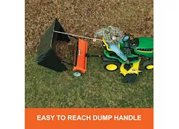 Agri-Fab Inc Lawn sweeper, 44in, 25cu ft hopper capacity, orange/black