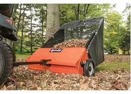Agri-Fab Inc 42in lawn sweeper, semi-pneumatic, wheel dims 11x2.5in, orange