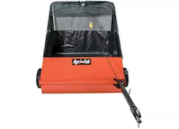 Agri-Fab Inc 42in lawn sweeper, semi-pneumatic, wheel dims 11x2.5in, orange