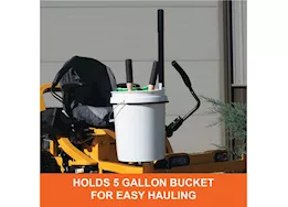 Agri-Fab Inc Zero turn bucket holder, holds 5 gal bucket (not included), black