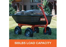 Agri-Fab Inc Four wheel garden cart, 500lb tow capacity, 13in x 4in knobby trad tires