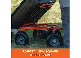 Agri-Fab Inc Four wheel garden cart, 500lb tow capacity, 13in x 4in knobby trad tires