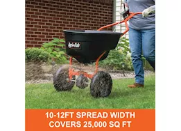 Agri-Fab Inc Push spreader, 130 lb, 10in wheels, orange/black