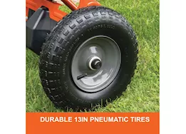 Agri-Fab Inc Push spreader, 130 lb, 10in wheels, orange/black