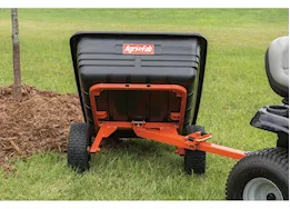 Agri-Fab Inc Utility poly cart, 12in, 15in x 6in pneumatic tires, holds 12cu ft, orange/black
