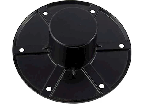 AP Products PEDESTAL TABLE LEGS, ROUND FLUSH MOUNT BASE - BLACK