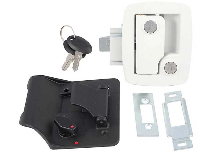 AP Products Bauer keyd-a-like towable lock w/keys - white Main Image