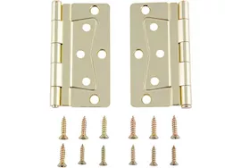 AP Products Deluxe non-mortise hinge - brass (2/ctn)