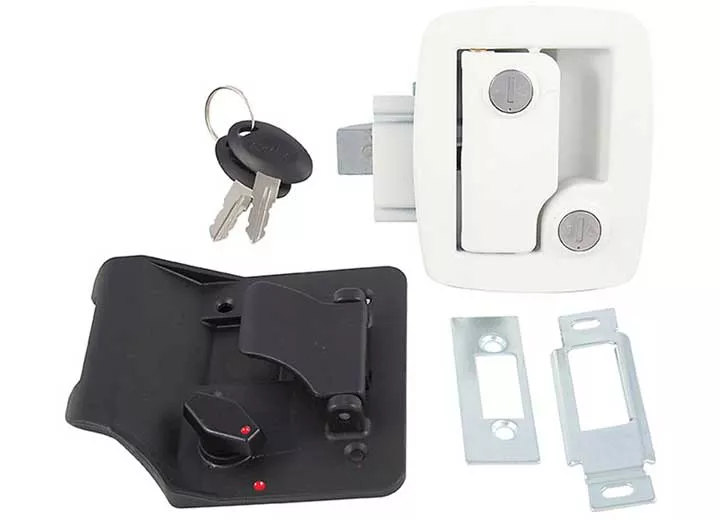 AP Products Bauer keyd-a-like towable lock w/keys - white