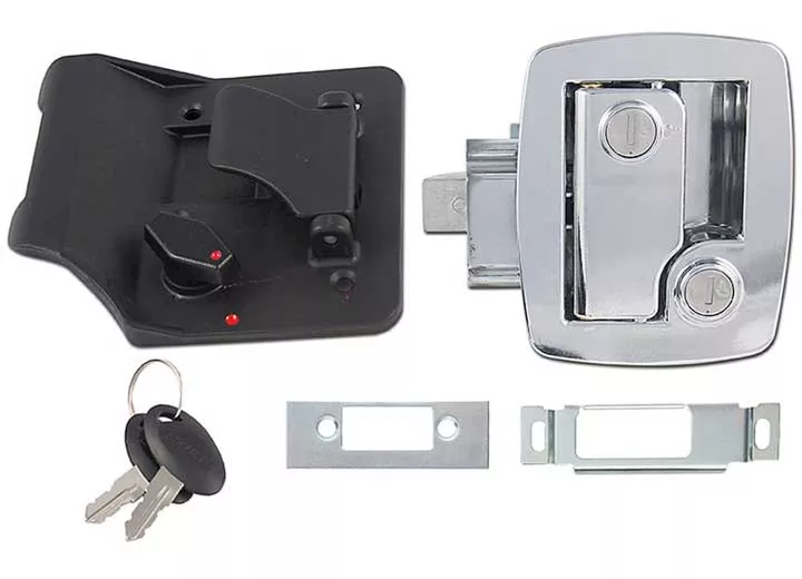 AP Products Bauer keyd-a-like towable lock w/keys - chrome