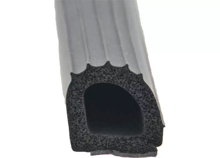 AP Products Ribbed Foam D Seal with Tape - 1" x 1" x 50'