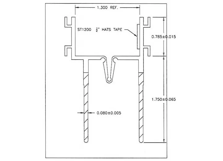 AP Products Double EKD Base For Use with EK D Seal - 1-1/4" x 1-3/4" x 8"