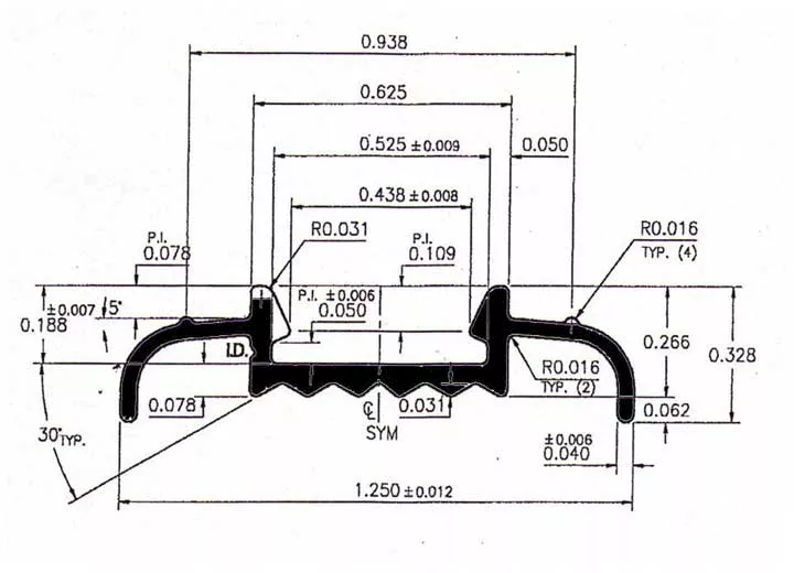 AP Products Insert molding trim- polar white- 8 ft