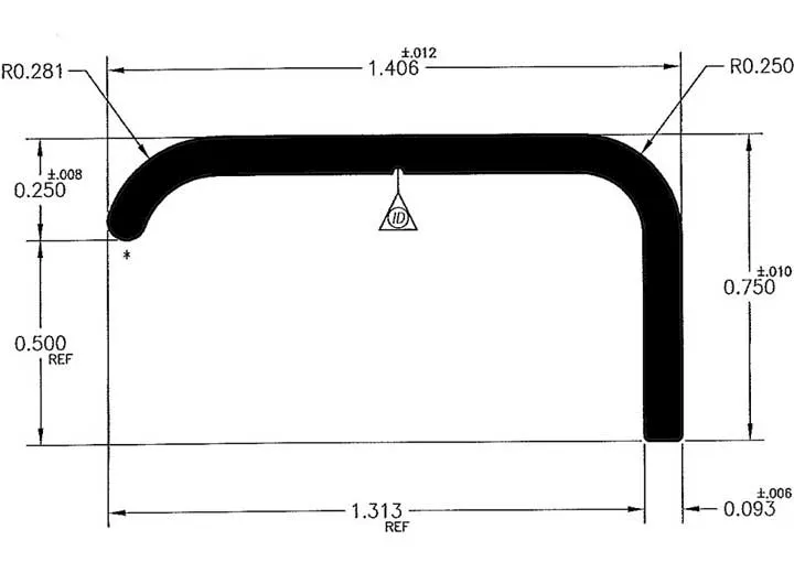 AP Products Long leg non insert trim- black- 16 ft