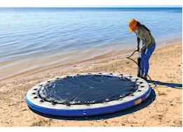 Aqua Lily Wateraft inflatable 8ft round dock with mesh