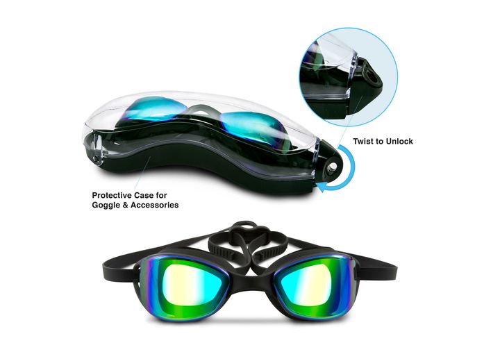 Aqua Pro Stingray – open water swim adult goggle hard carry case Main Image