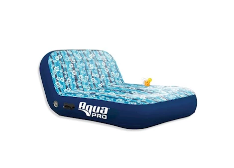 Aqua Pro Ultra-cushioned comfort lounge for two  64in l x 53in w hawaiian wave print