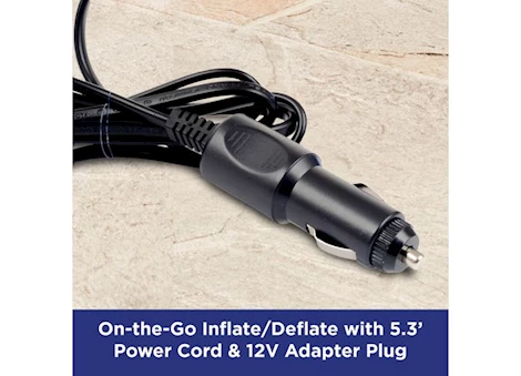 Aqua Pro Portable 12v electric air pump w/ 3 interchangeable tips Main Image