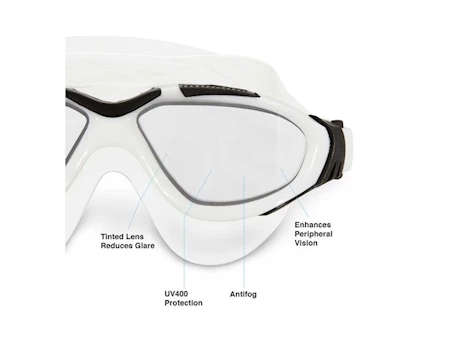 VISIONIST, MASK-FIT ADULT SPORT GOGGLE WHITE HARD CARRY CASE