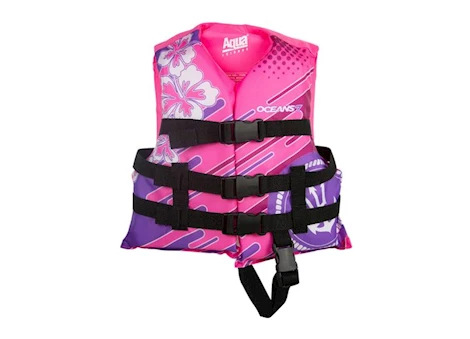 Aqua Pro Uscg child vest ocean 7 type iii uscg universal fit pink