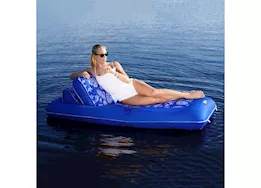 Aqua Pro Supreme convertible lounge ripstop nylon  74in l x 38in w hibiscus pineapple royal blue