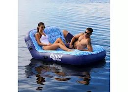 Aqua Pro Ultra-cushioned comfort lounge for two  64in l x 53in w hawaiian wave print