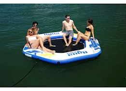 Aqua Pro Hex Dock Inflatable Island with Pump & Backpack – 10 ft. Diameter