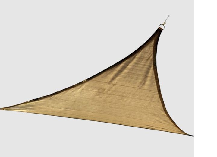 SHADE SAIL TRIANGLE - HEAVYWEIGHT (ATTACHMENT POINT/POLE NOT INCLUDED) 12 X 12 FT SAND