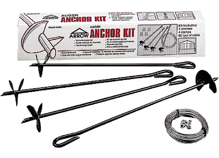 ARROW EARTH ANCHOR AUGER & CABLE KIT FOR STORAGE SHEDS