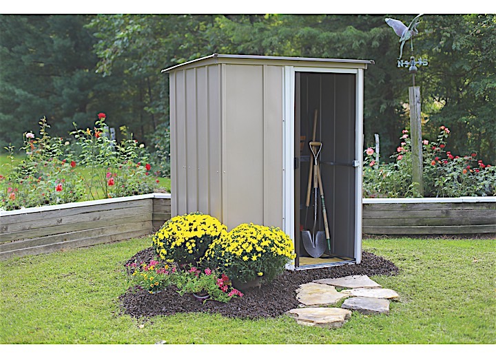 ARROW SHEDS BRENTWOOD STEEL STORAGE SHED - 5 FT. X 4 FT. TAUPE
