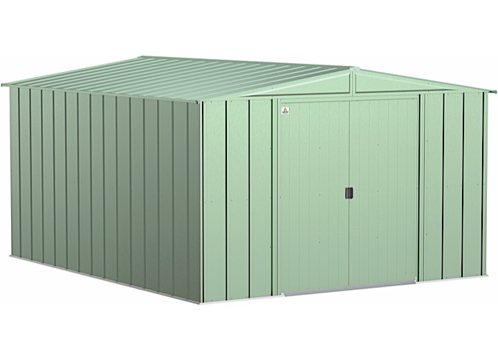 ARROW CLASSIC STEEL STORAGE SHED – 10 FT. X 12 FT. SAGE GREEN