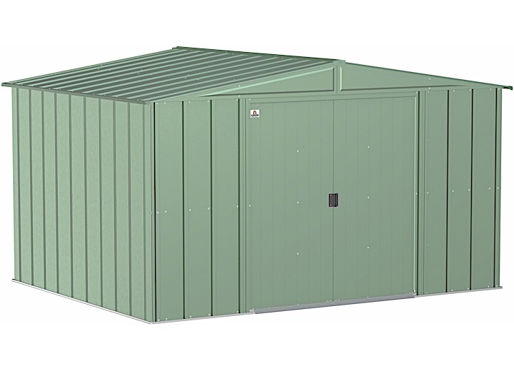 ARROW CLASSIC STEEL STORAGE SHED – 10 FT. X 8 FT. SAGE GREEN