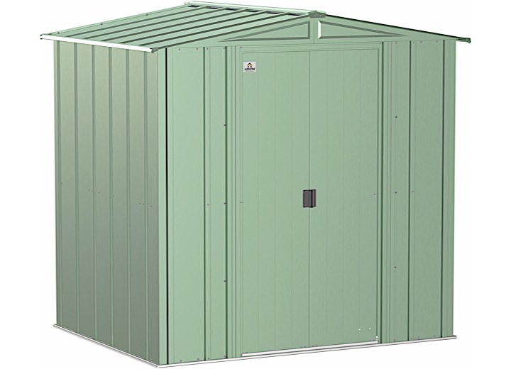 ARROW CLASSIC STEEL STORAGE SHED – 6 FT. X 5 FT. SAGE GREEN