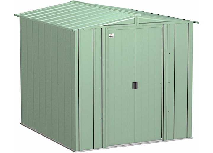 ARROW CLASSIC STEEL STORAGE SHED – 6 FT. X 7 FT. SAGE GREEN
