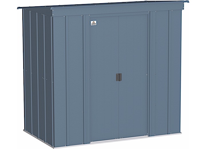 Arrow Classic Steel Storage Shed – 6 ft. x 4 ft. Blue Grey Main Image