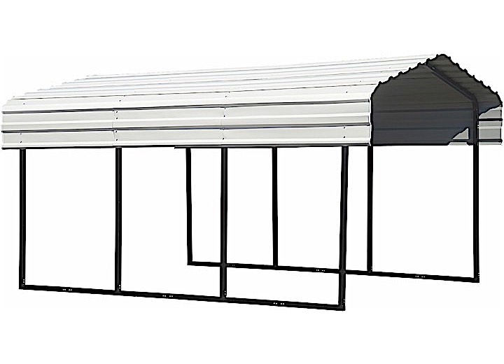 Arrow Steel Carport - 10 ft. x 29 ft. x 7 ft. - Eggshell/Black Main Image
