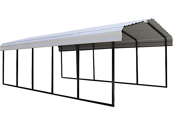 Arrow Steel Carport - 12 ft. x 29 ft. x 7 ft. - Eggshell/Black Main Image
