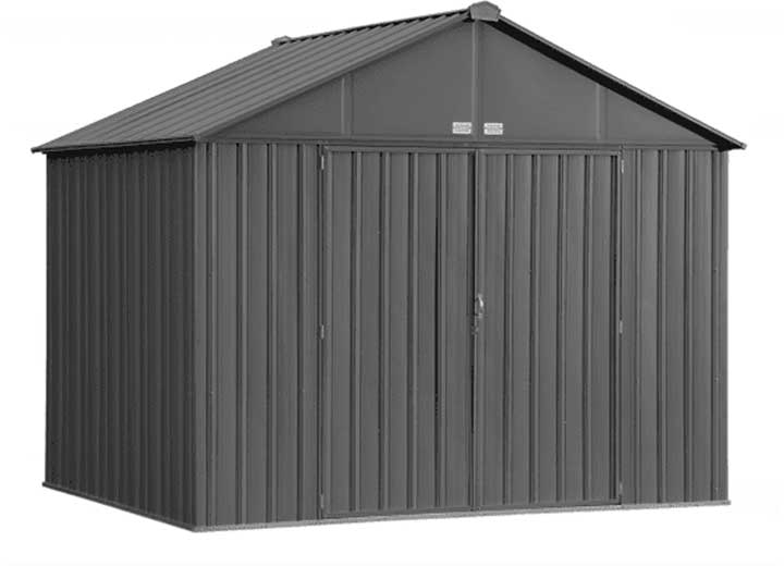 ARROW EZEE SHED STEEL STORAGE SHED - 10 FT. X 8 FT. X 8 FT. CHARCOAL