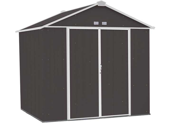 Arrow EZEE Shed Steel Storage Shed - 8ft. x 7 ft. x 8 ft. Charcoal with Cream Trim Main Image